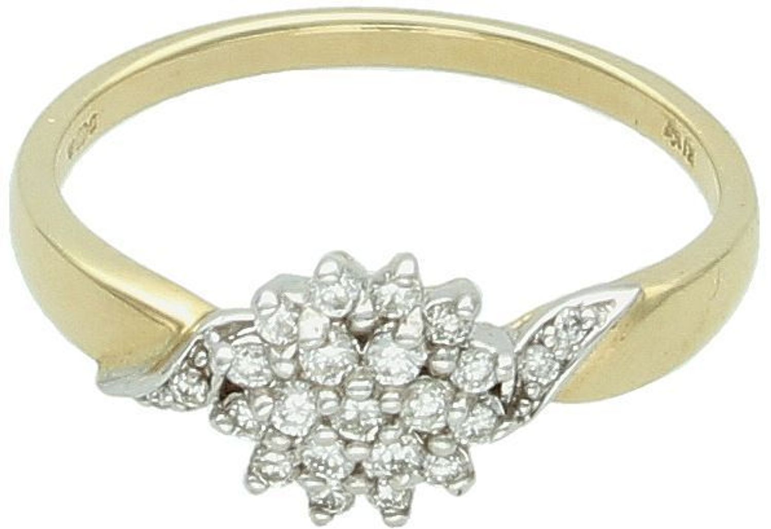 Pierścionek złoty DIAMENT białe i żółte złoto, diament.  Złoto i brylanty to wyjątkowe połączenie, które kobiety wprost uwielbiają. Pierścionek ofiarowany ukochanej kobiecie stanie się pięknym 1.jpg